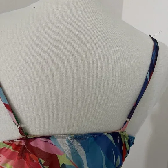 Blanc Clothingsexy mesh bodycon mini dress size large open back & sides stretch - Picture 5 of 11